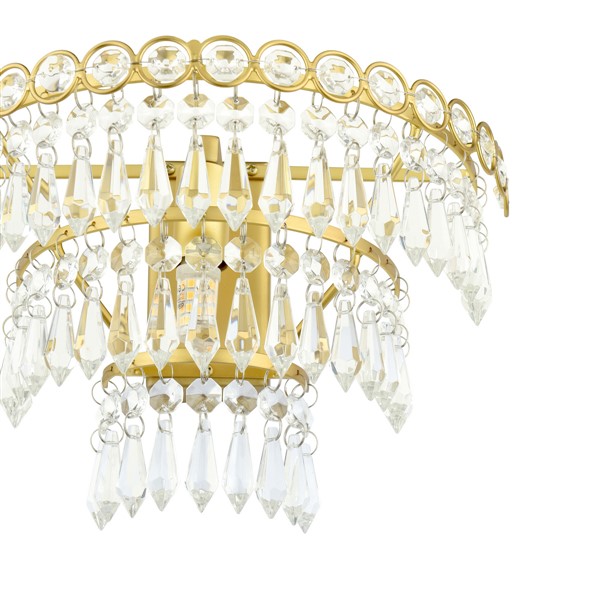 (image for) Laura Ashley Enid Wall Light Faceted Glass and Matt Antique Brass